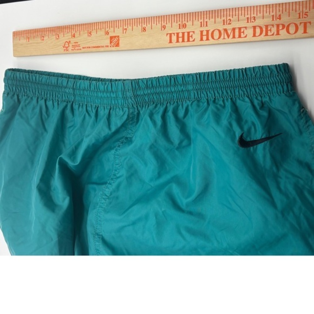 Nike Vintage Teal Green Nylon Track Pants Mens Large Windbreaker Swoosh Logo - Picture 4 of 11